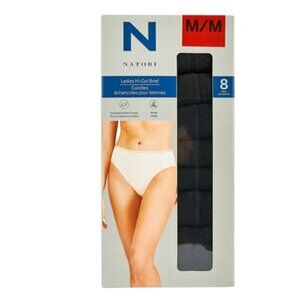 NEW Natori Hi-Cut Briefs 8-pack | Black